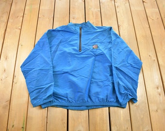 Vintage 1980s Surf Style Windbreaker Quarter Zip Jacket / Streetwear / Light Jacket / Vintage Windbreaker / 80s Windbreaker