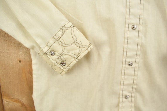 Vintage 1970s Quilted Wrangler Snap Button Shirt … - image 3