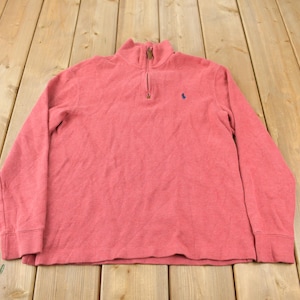 Vintage 1990s Polo Ralph Lauren Quarter Zip Sweatshirt / Polo Small Pony / Embroidered / Streetwear / Vintage Polo