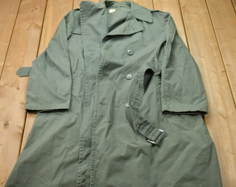 Vintage 1960s Overcoat Rain Jacket / Fall Outerwear / Streetwear Fashion / Full Length / Made In / Vintage Top Coat
