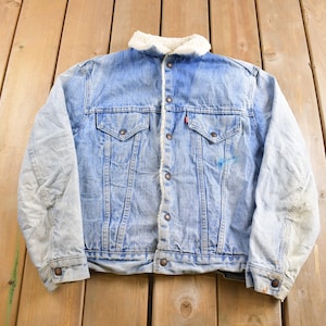 Vintage 1980s Levi&#39;s Sherpa gefütterte Jeansjacke / Vintage Denim / Streetwear / Levi&#39;s Red Tab / Made In USA / Levi&#39;s Denim