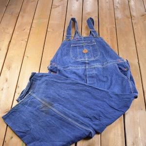 Vintage 1990er Jahre Rote Kap Jeans Latzhose Größe 44 x 30 / Vintage Overalls / Streetwear / Vintage Workwear / Essentials / True Vintage