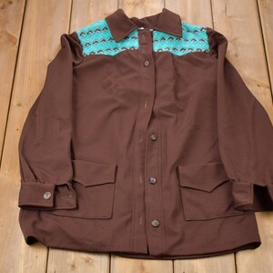 Vintage 1980s Button Up Shirt / 1990&#39;s Button Up / Vintage Shirt / Casual Wear / Workwear / Pattern Button Up