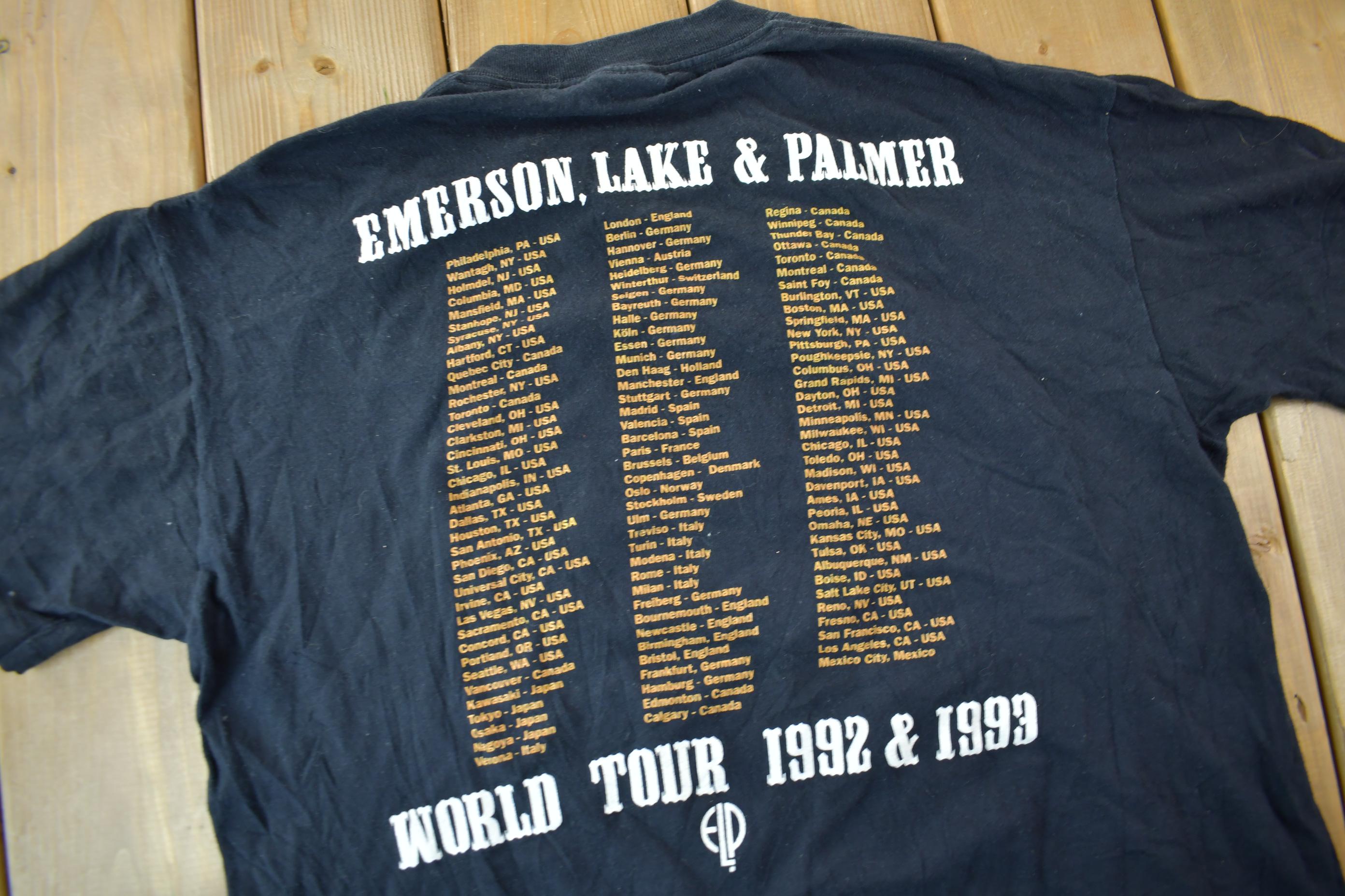 Vintage 1992 Emerson Lake and Palmer World Tour Single Stitch Band