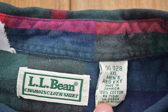Vintage 1980s LL Bean Plaid Button Up Shirt / 198… - image 3