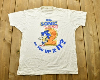Vintage 1992 Sonic The Hedgehog Sega Promo T-Shirt / Video Game Promo / Single Stitch / Streetwear / Retro Style / Made In USA
