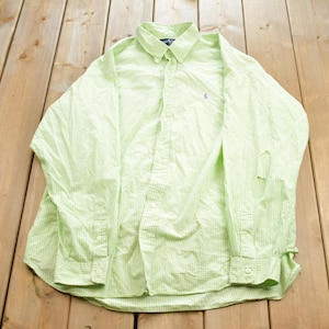Vintage 1990s Ralph Lauren Blake Gingham Casual Long Sleeve Button Up