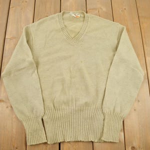 1950s Logan Knitting Mills Wool Athletic Sweater Embroidered