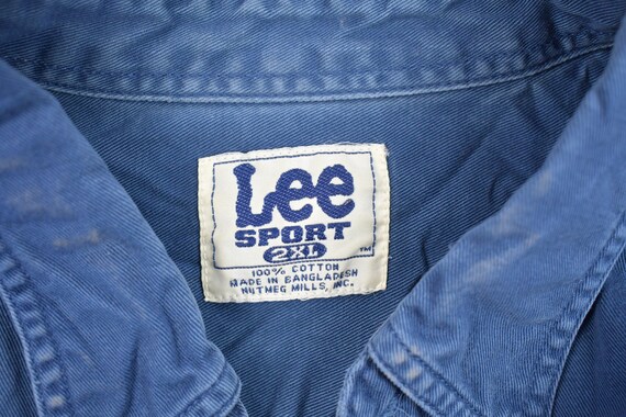 Vintage 1990s Lee Sport Denim Button Up Shirt / 1… - image 3
