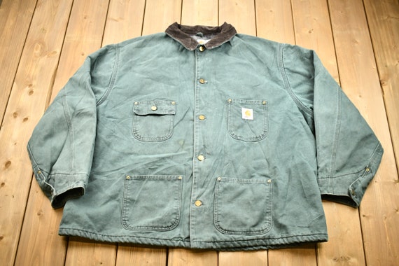 Vintage 1980s Carhartt Chore Coat Faded 