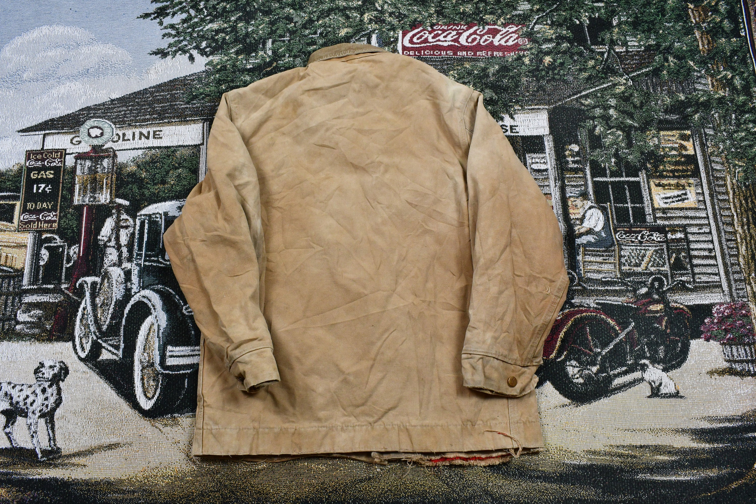 Vintage 1970s Distressed Carhartt Chore Coat / Vintage