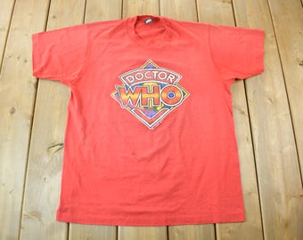 Vintage 1989 Doctor Who Single Stitch Movie Promo T-Shirt / TV Show & Movie Promo / 80s / Streetwear / Retro Style / Made In USA