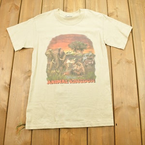 Vintage 1990s Disney&#39;s Animal Kingdom Graphic T-Shirt / Animals / Wildlife Graphic / 90s / Streetwear Fashion / Safari Tee / Made In USA