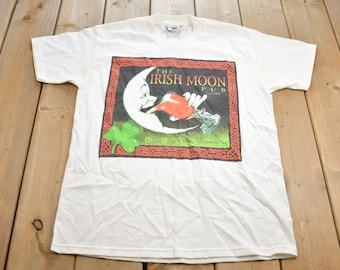 Camiseta vintage de los años 90 del pub The Irish Moon, Dublín, Irlanda / Camiseta vintage / Camiseta estampada / Hecha en EE. UU.