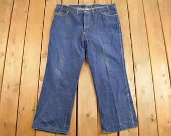 Vintage 1970s GWG Western Style Boot Jeans Size 34 x 38.5 / American Vintage / Great Western Garment / Vintage Denim / Zip Up