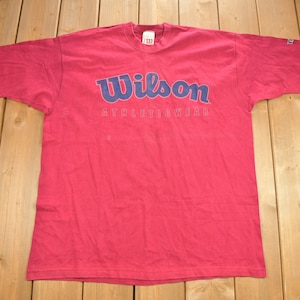 Vintage 1990s Wilson Athletic Wear Graphic T Shirt / Vintage T Shirt / Streetwear / Graphic Tee / Made In USA / Heavy Weight