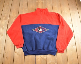 Vintage 1980s Mickey Mouse Embroidered Disney Fleece Sweater