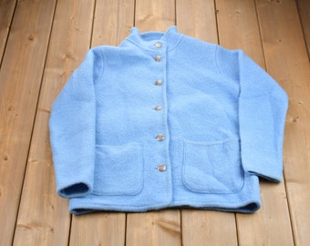 Vintage 1990s LL Bean Fleece Cardigan Sweater / Sportswear / 90s Cardigan / Streetwear / Athleisure / Hiking / 90s LL Bean Sweater