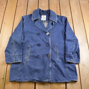 Vintage 1990s Lauren Ralph Lauren Denim Blazer Jacket / Vintage Denim / Streetwear / Button Up Jacket / Vintage Ralph Lauren