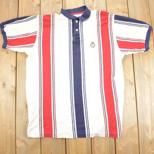 Vintage 1990s Ralph Lauren Chaps Polo Striped Shirt / Embroidered Logo