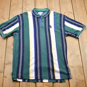 Vintage 90er Jahre Izod Hemd mit Kragen / gestreiftes Poloshirt / Freizeithemd / formelles Hemd / gestreiftes Kragenshirt / Izod Vintage / Stripe I Zod