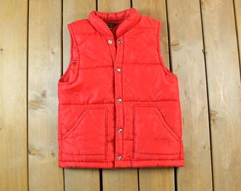 Vintage 1990s Swingster Red. Down Puffer Vest