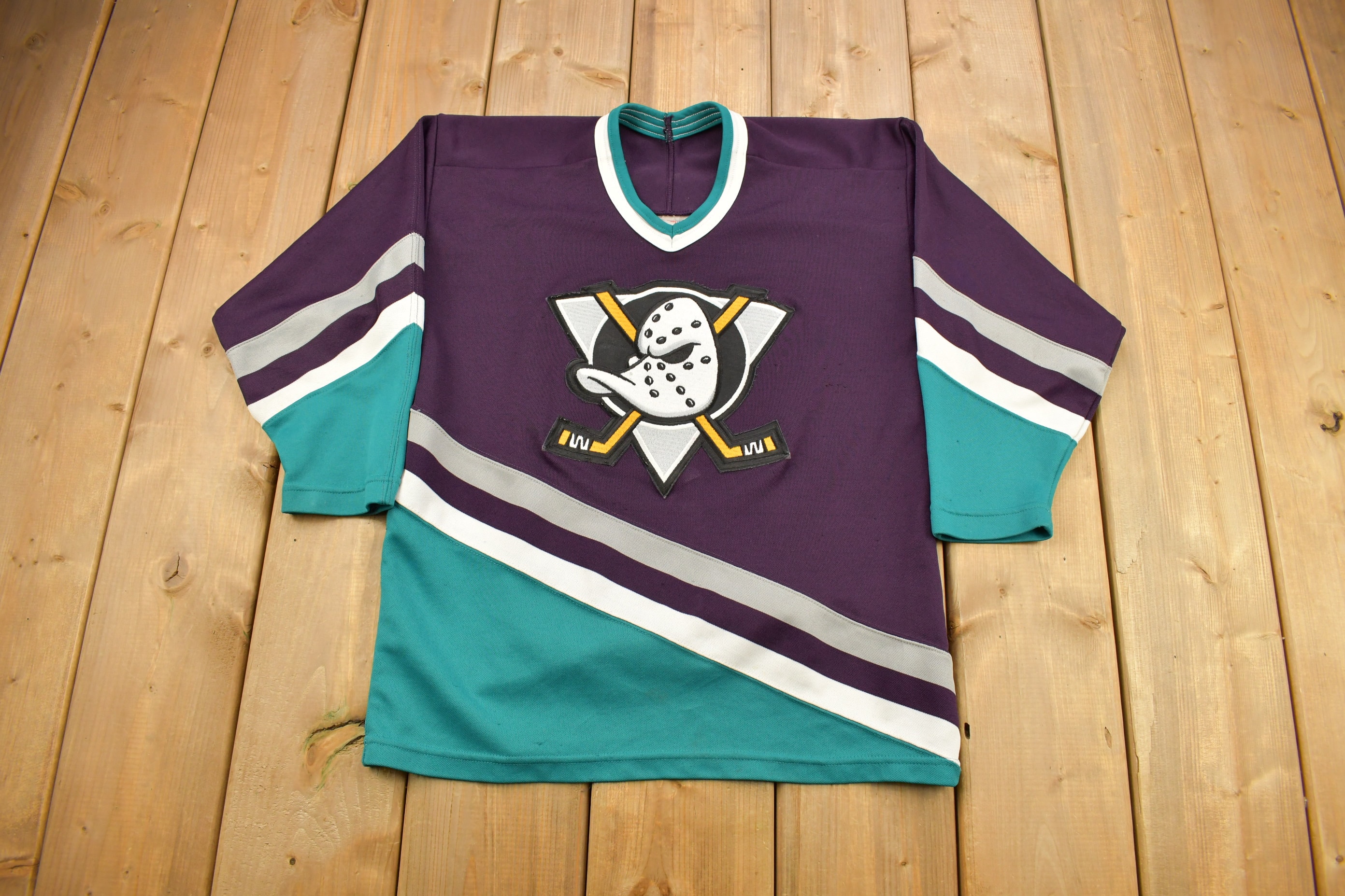 Anaheim Mighty Ducks 90's Retro NHL Tie Dye T-Shirt SpiderPurple / S