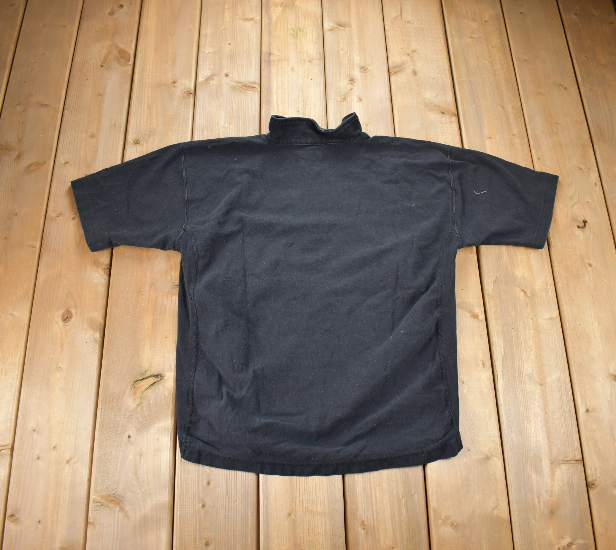Vintage 1990s Champion Reverse Weave Quarter Zip T Shirt / Vintage