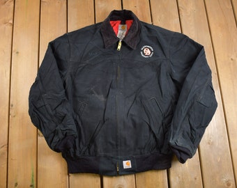 Chaqueta Carhartt Santa Fe vintage de los 90 con bordado Freight / Ropa de trabajo / Ropa urbana / Chaqueta con forro acolchado / Carhartt