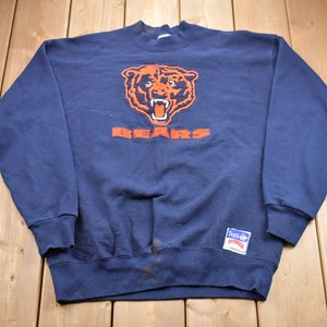 Sudadera vintage de cuello redondo con bordado de los Chicago Bears NFL, Nutmeg, años 90 / Recuerdo / Ropa deportiva / Ropa de calle / Hecho en EE. UU.