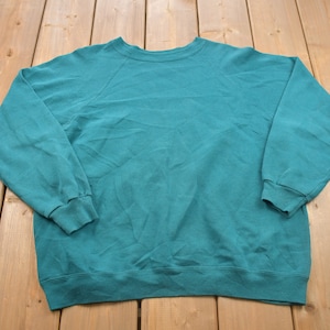 Vintage 1980s Hanes Blank Raglan Crewneck Sweatshirt / 0s Crewneck / Made In USA / Essential / Streetwear / 80s Blank