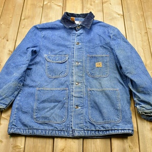 Vintage 1990s Big Ben By Wrangler Blanket Lined Jean Chore Coat / Made In USA / Vintage Denim / Fall Outerwear / Streetwear / Workwear