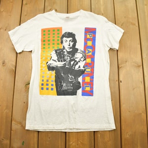 Vintage 1990 Paul McCartney World Tour Promo T Shirt / Concert Graphic / Gibson Guitars / 80s / 90s / Made In USA
