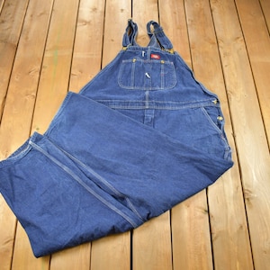 Vintage 1990s Dickies Denim Jean Overalls Size 48 x 30 / Vintage Overalls / Streetwear / Vintage Workwear / Dickies / Vintage Jean Overalls
