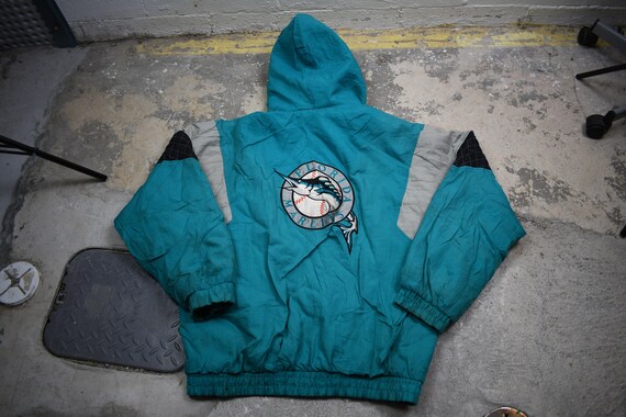 Vintage 90s Florida Marlins Puffer Jacket, MLB Full Zip, XL - Etsy