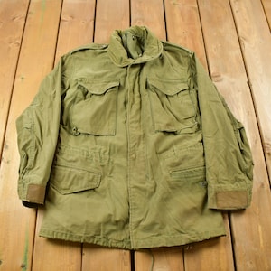 Vintage 1980s US Army Military Field Jacket / Button Up Jacket / US Army Green / Vintage Army / Militaria / Army Jacket