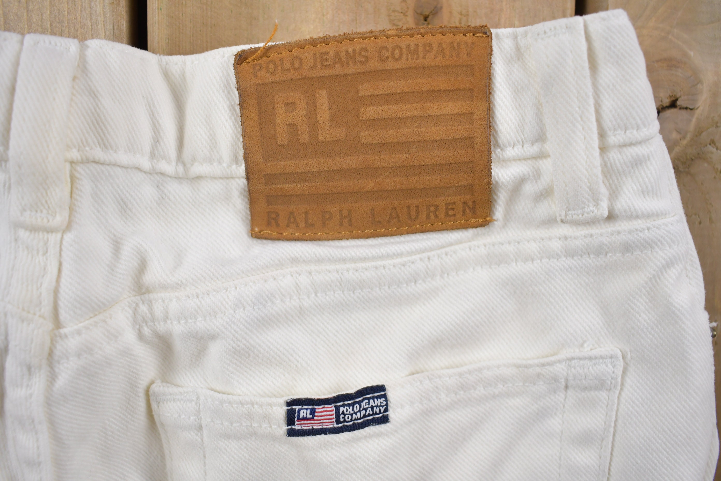 90s Polo Ralph Lauren USA製 White Denim 20-Vintage-Ralph-Lauren-Polo-