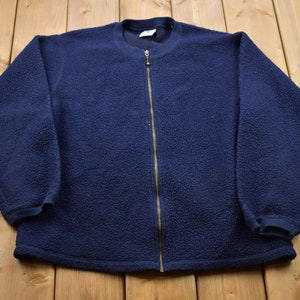 Vintage 1990s Columbia Fleece Bomber Style Sweater / Outdoorsman / 90s Sweater / Streetwear / Hiking / Fleece Zip up / 90s Columbia Fleece