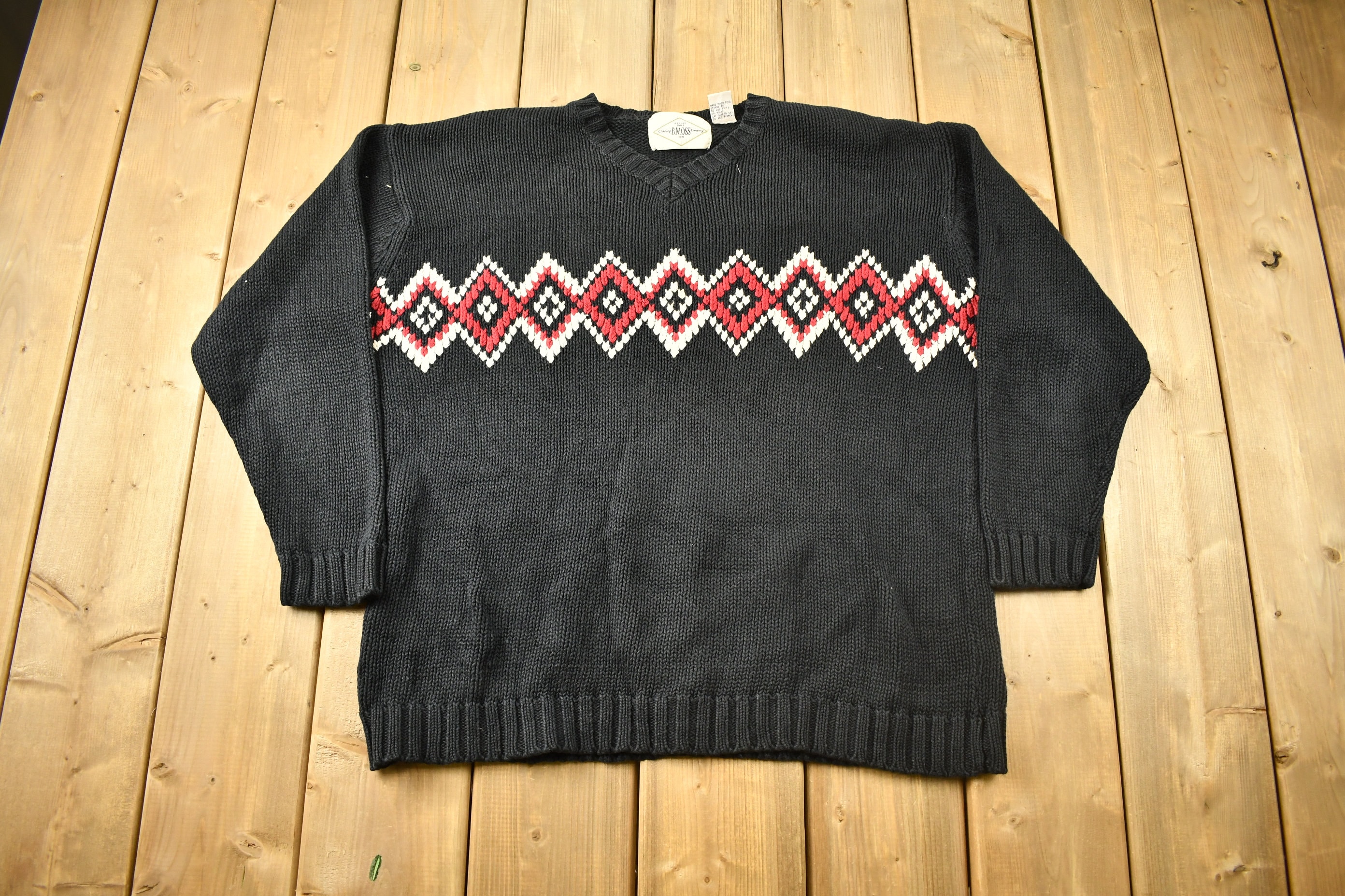 Vintage 1990s B.moss Clothing Company Knitted V-neck Sweater / Vintage 90s Crewneck / Aztec Pattern / Western Pattern - Etsy Vintage 1990s B.moss Clothing Company Knitted V-neck Sweater / Vintage 90s Crewneck / Aztec Pattern / Western Pattern - Etsy