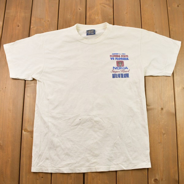 Vintage 1997 Sugar Bowl Collegiate Camiseta / Camiseta NCAA / Americana / Ropa deportiva / Single Stitch /