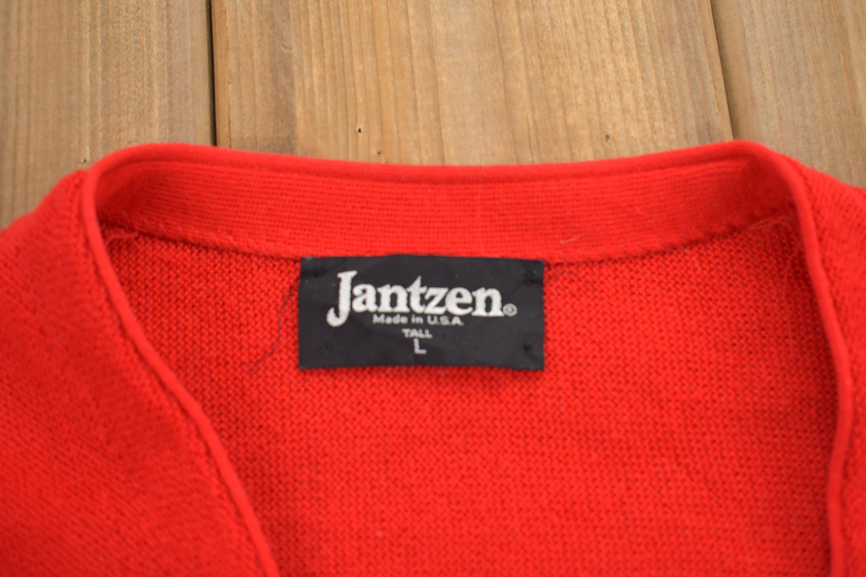 Vintage 1990s Jantzen Made in USA Knitted Sweater / Vintage 90s 