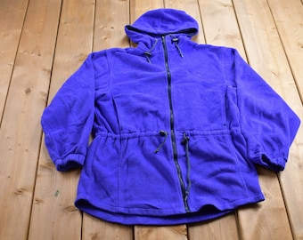 80s LL Bean Fleece Hiking Sweater | Small Medium | Vintage Zip up 