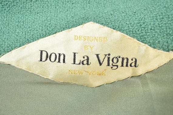 Vintage 1960s Fredleys Mint Green Wool Button Up Jacket / 60s Wool / Fall Jacket / Trench Coat / Streetwear / Formal / Don La Vigna New York View 4