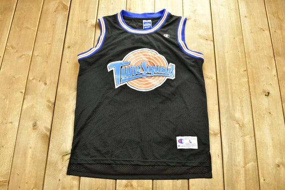 VINTAGE Space Jam Mens Jersey Small Black Tune Squad Jordan Basketball Korea