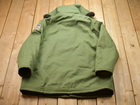 Vintage 1980s Fur Parka / Winter Outerwear / Streetwear