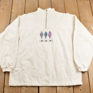 Vintage 1990s Quarter Zip Sweater / 90s Sweater / Vintage Sweater / Essential / Streetwear / 90s Sweater / Grandma Sweater