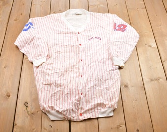 Camisa de pijama vintage de rayas diplomáticas de Esleep de los años 90 / Pijama de los años 90 / Pijama vintage / Pijama de los años 90 / Esleep de los años 90