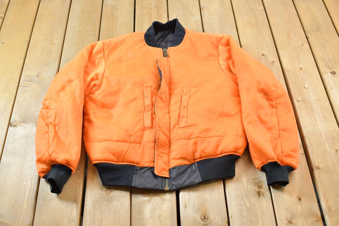 Vintage 1990s Reversible MA-1 Military Flyer's Jacket / Bomber