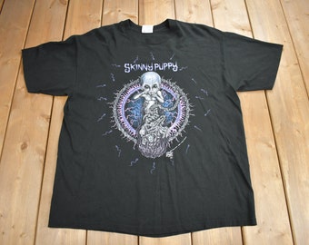SKINNY PUPPY バンドTシャツ 90s vintage Vintage 90's Skinny Puppy Canadian Music Group Genre Electronic