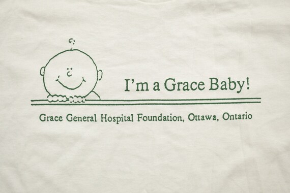 Vintage 1990s Grace Baby Hospital Ontario Graphic… - image 4